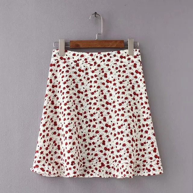 Summer High Waisted Bohemian Printed Short Skirts