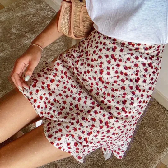 Summer High Waisted Bohemian Printed Short Skirts