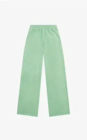 Terry Cloth Wide Leg Pants - Pistachio