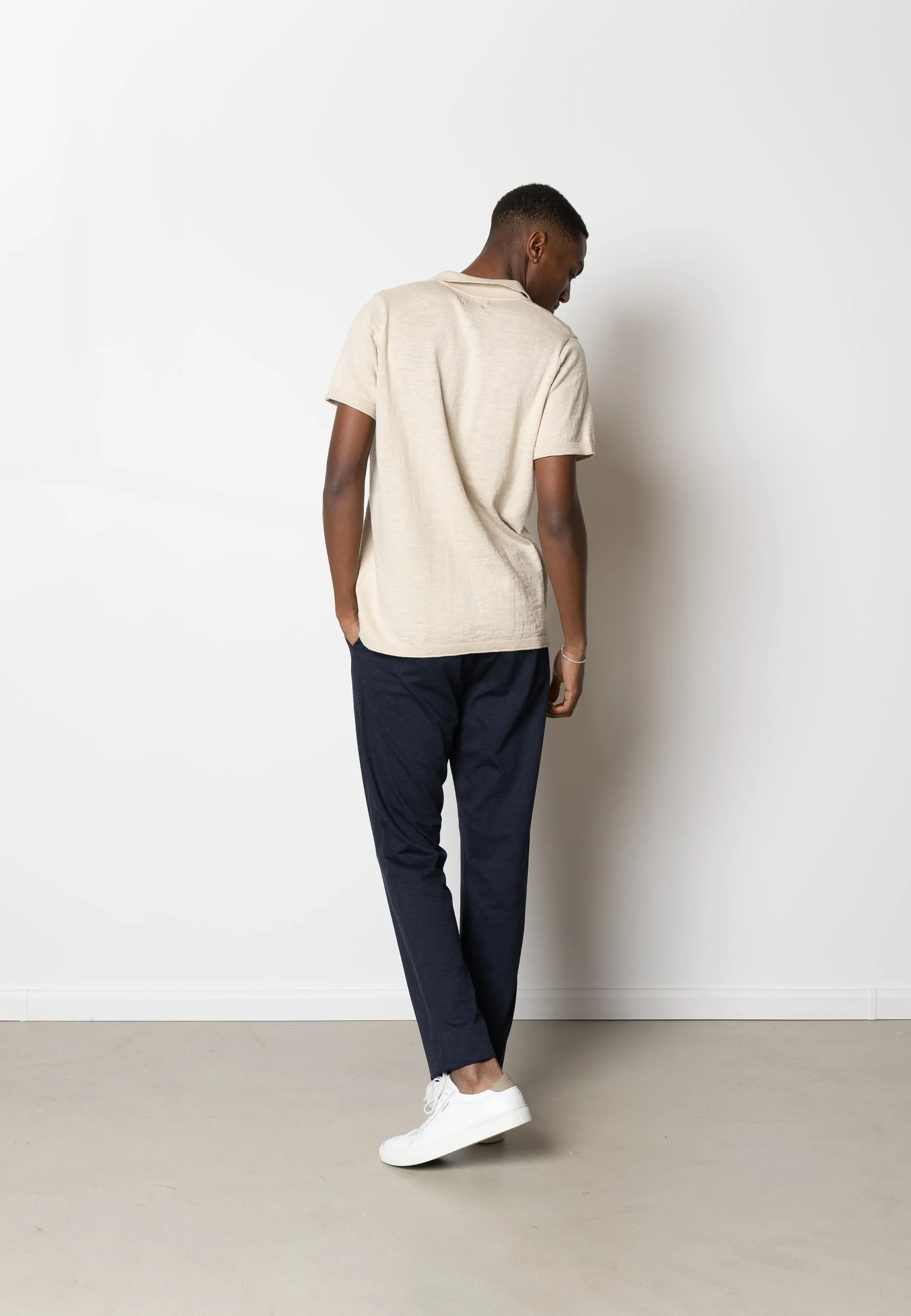 Thomas knitted polo - Ecru