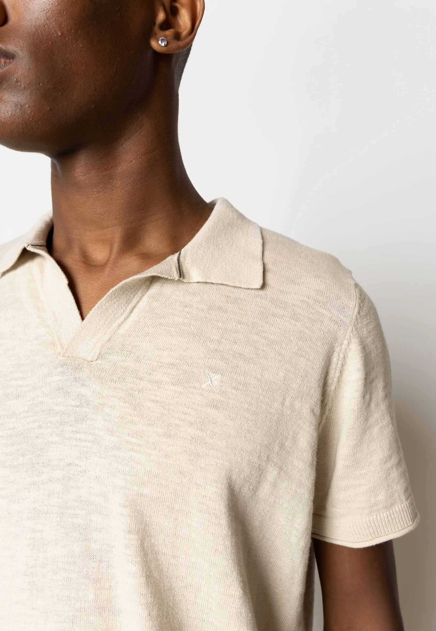 Thomas knitted polo - Ecru