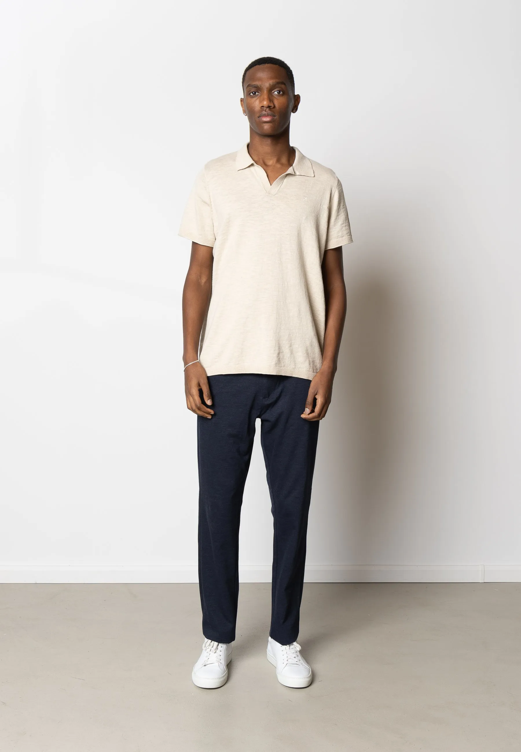 Thomas knitted polo - Ecru