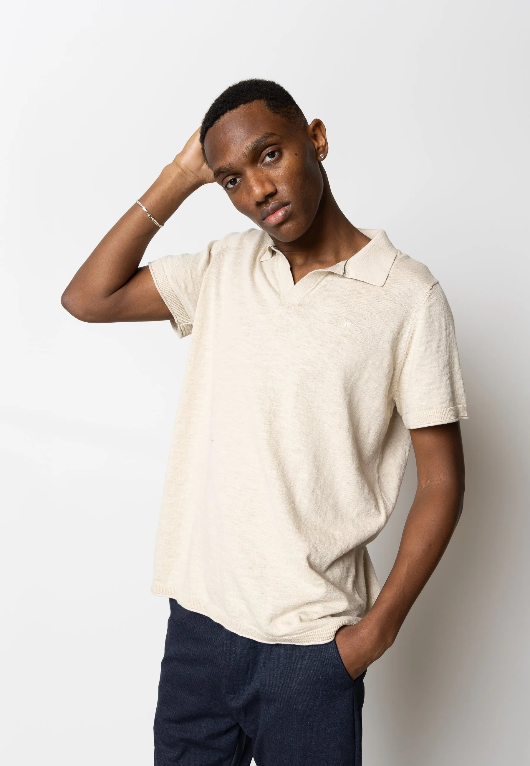 Thomas knitted polo - Ecru