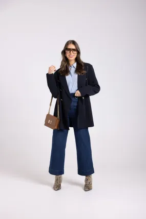 Two T's Long Line Blazer - French Navy