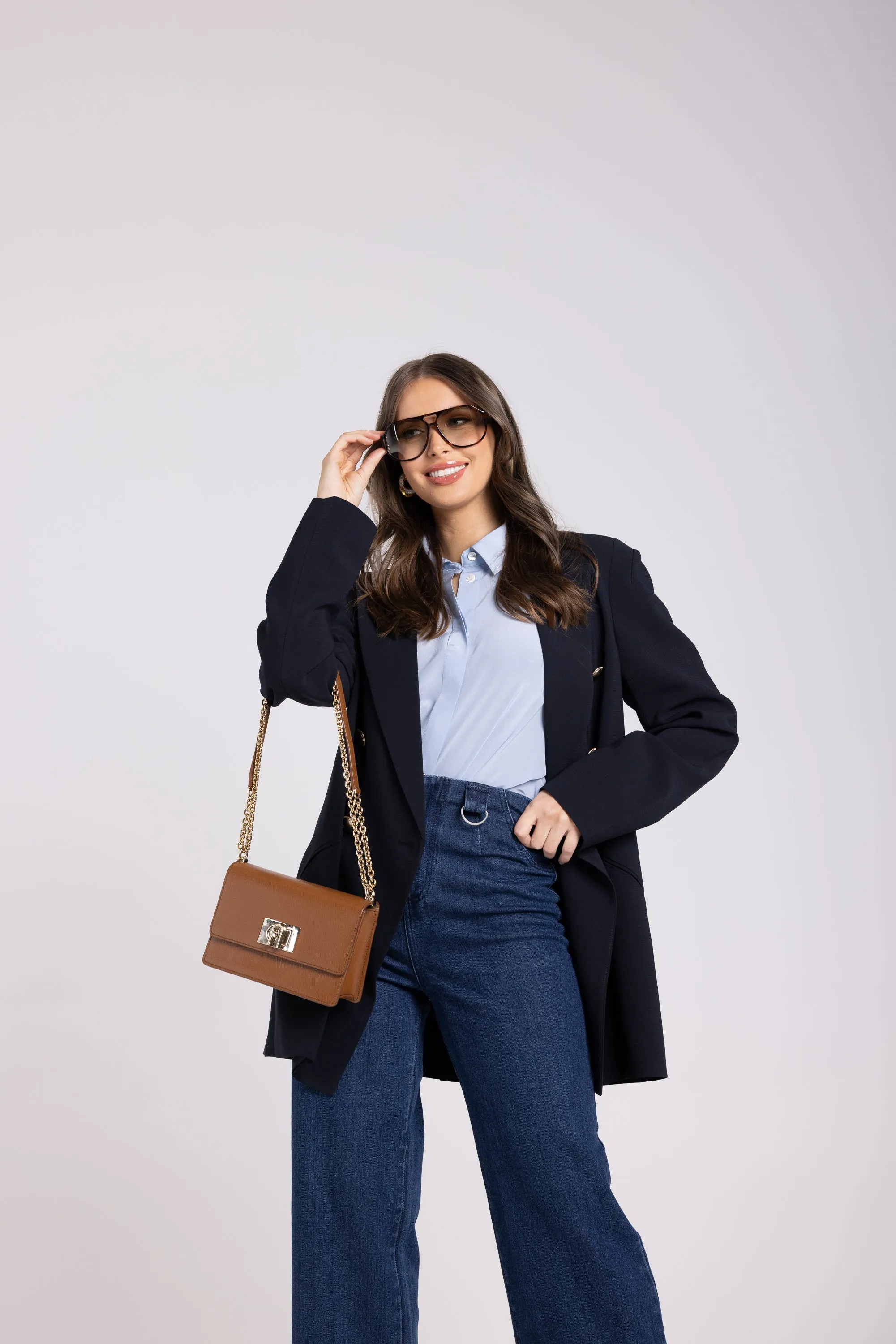 Two T's Long Line Blazer - French Navy