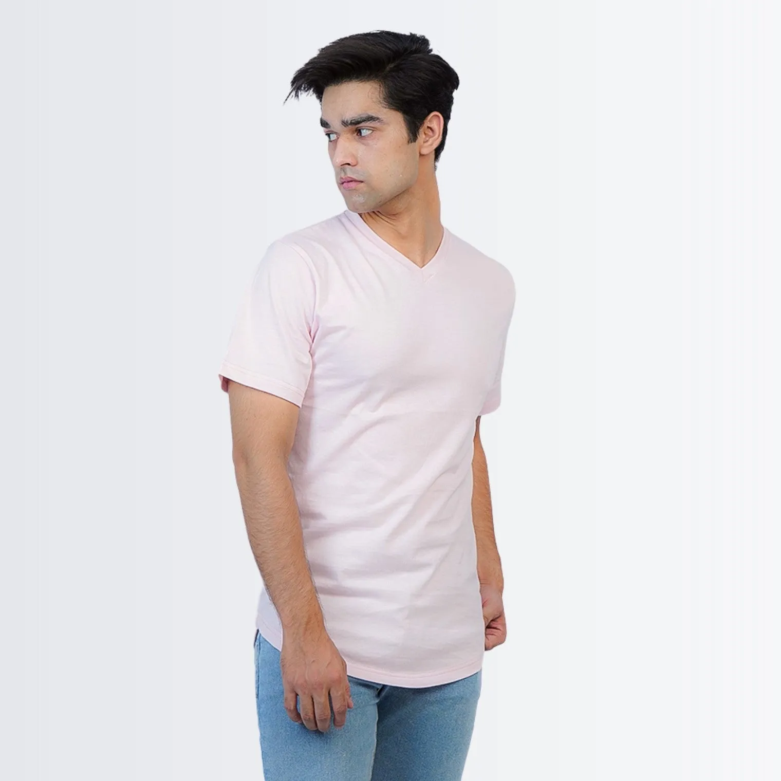 V Neck Tees Pink