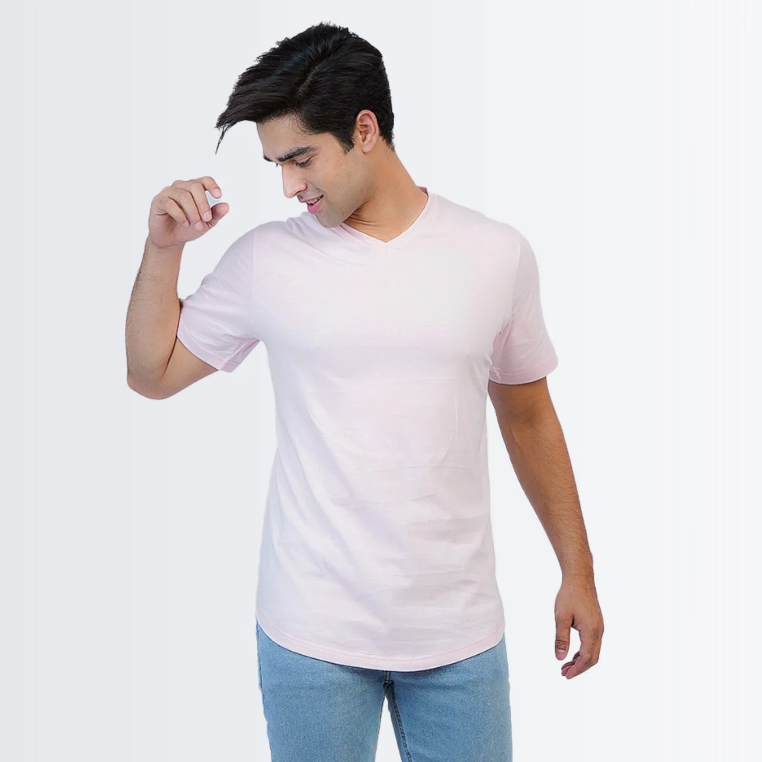 V Neck Tees Pink