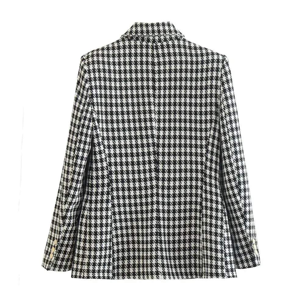 Vintage Houndstooth Blazer Coat
