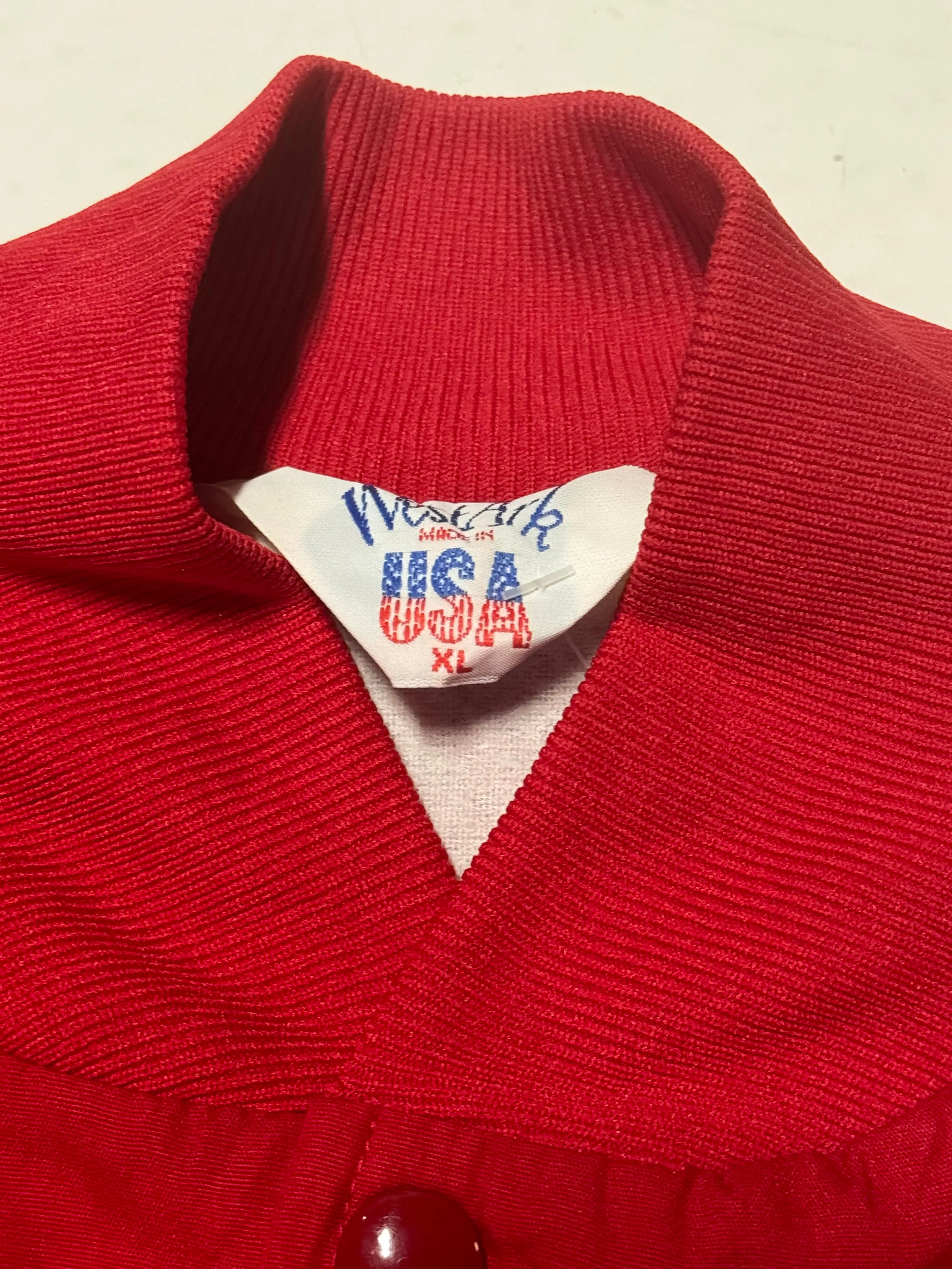 Vintage Red Angelo Caputo’s Farm Produce Bomber Jacket (XL)