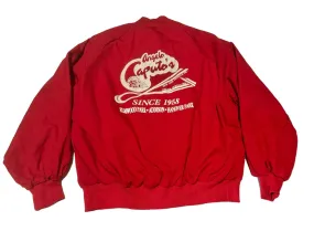 Vintage Red Angelo Caputo’s Farm Produce Bomber Jacket (XL)