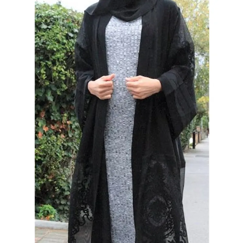 Women Pakistan Clothing Qatar Uae Muslim Kimono Hijab Front Open Abaya Sexy Arab Turkey Women Clothes Islamic Cardigans D703